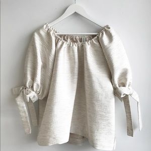 Eliza Faulkner IVORY BROCADE SALLY TOP